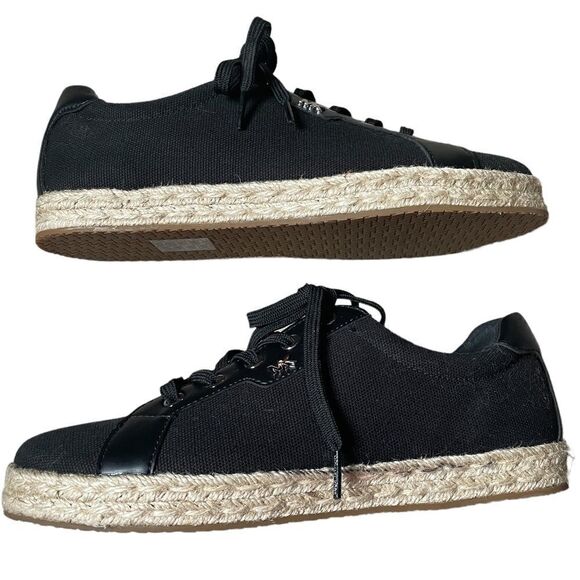 𝅺MICHAEL Kors Black Espadrille Sneakers SZ 8.5 - Picture 2 of 12